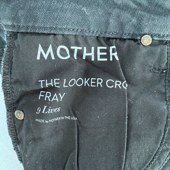 MOTHER  The Looker Crop Jeans Black Washed - Picture 4 of 10